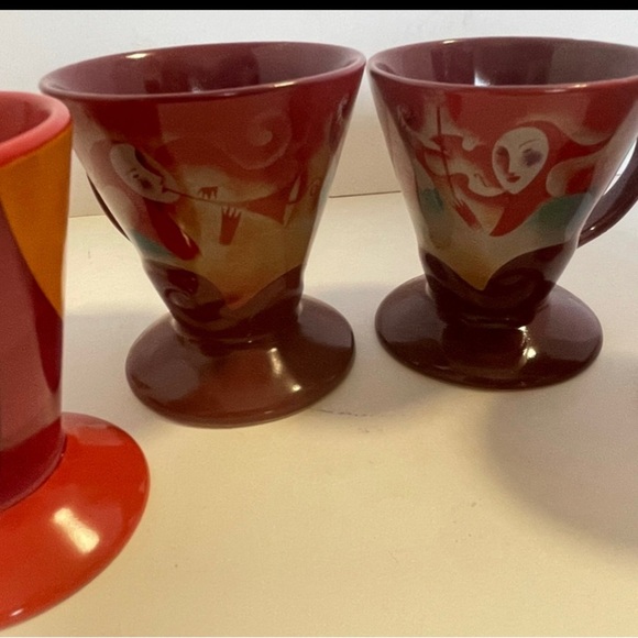 Espresso Cups Source Incorporated Liqueur Coffee Mug Harlequin Musician set of 4 - Picture 2 of 6